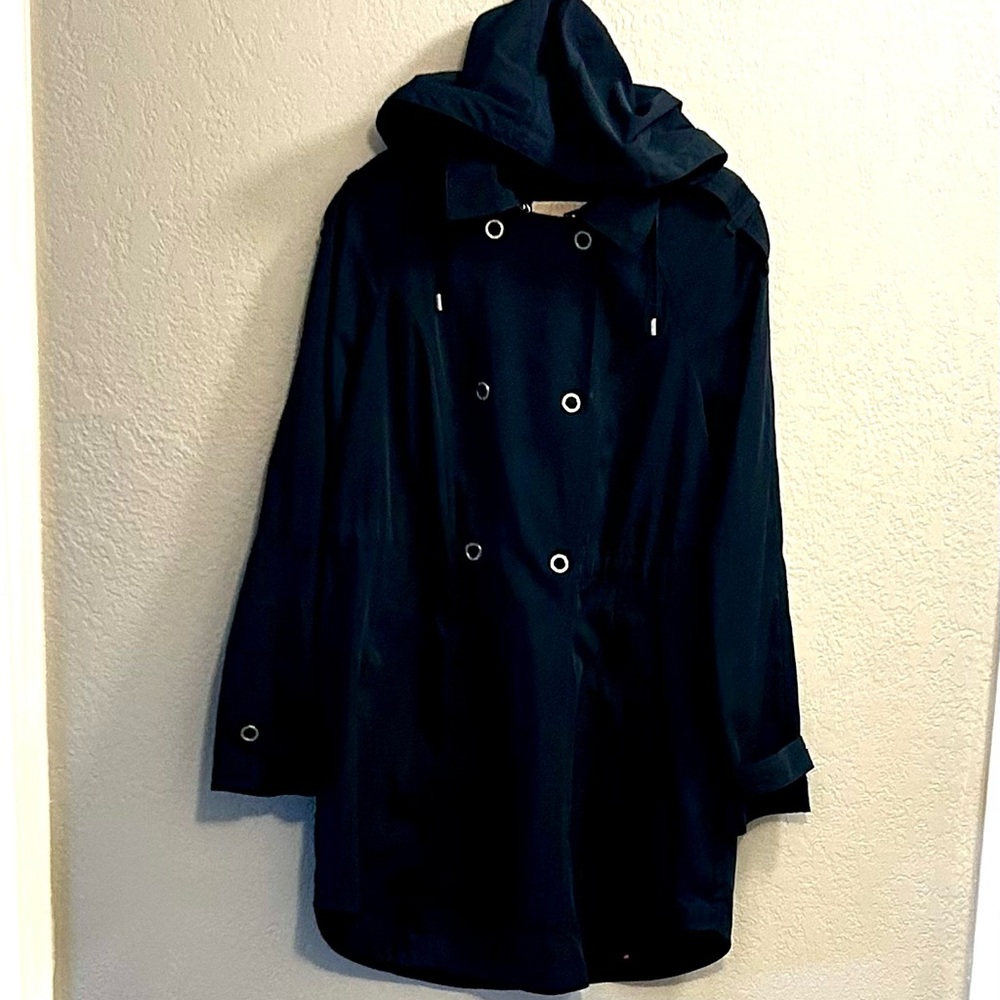 Michael Kors …Navy Short Trench with Detachable Hood!